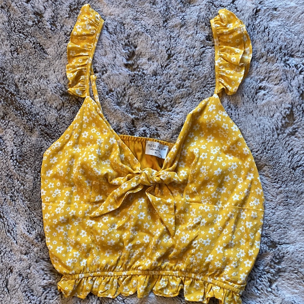Dress Forum Yellow Floral Tank Top